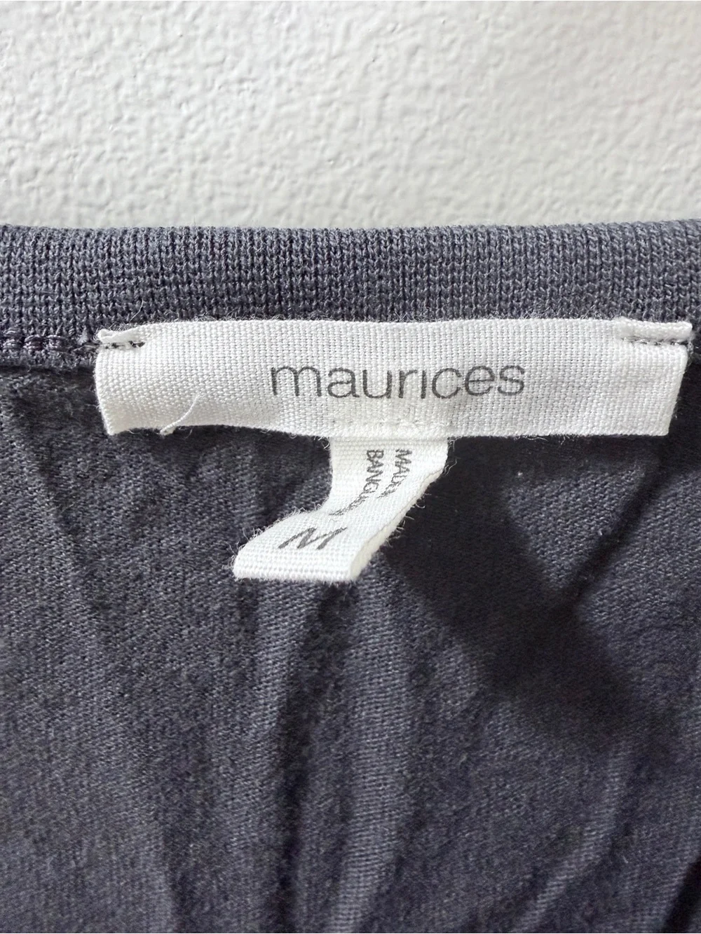 Maurices Black Lace-Up Tee with Pink & Yellow Rose Graphic